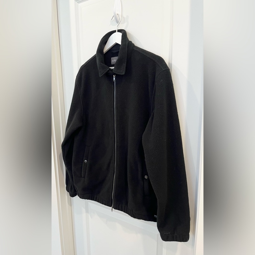 Slate and Stone Men's Black Full Zip Fleece Jacket Size M - Picture 3 of 8